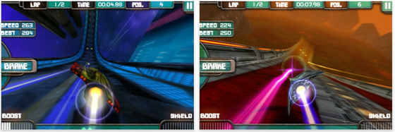 Das Spiel fesselt mit seiner Geschwindigkeit und der vollen Ausnutzung der Fähigkeiten von iPhone und iPod Touch 