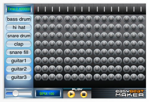 Einfach antippen - und los geht es. Der Easy Beat Maker macht seinem Namen alle Ehre.