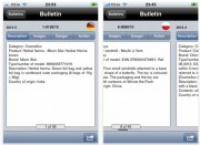 EU-Recall_Screen2 Leider sind alle Texte nur in englischer Sprache. Die App profitiert von der Bedienmöglichkeit, die Seiten durch Wischen über das Display zu wechseln.