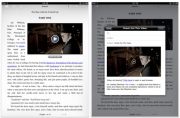 Sherlock_Holmes_iPad-Edition In der iPad Edition macht das Videobook sicher mehr Sinn, der größere Bildschirm macht das Lesen angenehmer und die Videos scheinen direkt aus dem Buch herauszukommen.