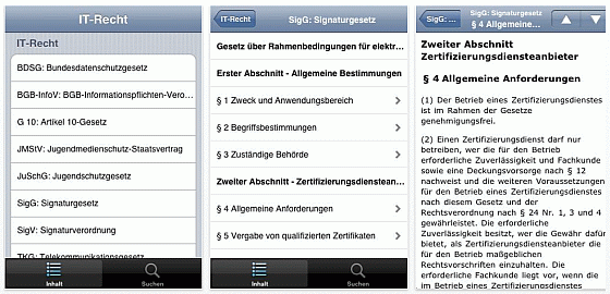 IT_recht_Screen Screenshot App IT Recht