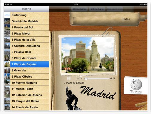 Screenshot Madrid Audioguide von Giracitta