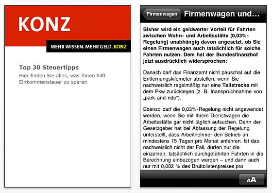 Konz_Tipps_Screen Konz Tipps App für iPhone und iPod Touch