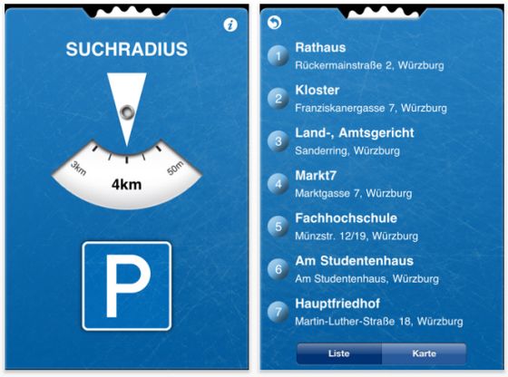 help2park_Screen1 iPhone App help2park Screenshots