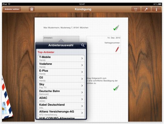 Aboalarm_Screen2 Aboalarm - Universal-App zur Kündigung von Verträgen Screenshot