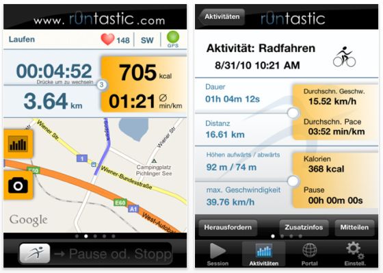 runtastic_pro_screen Runtastic Pro für iPhone Screenshot