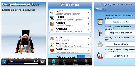 Office Fit Universal-App Screenshots