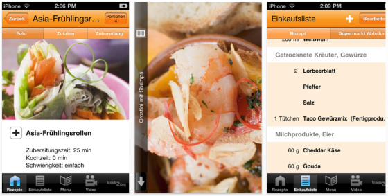 App Lieblingsrezepte Screenshot