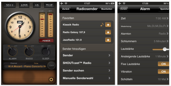 Radio_Alarm_Screen Radio-Wecker für iPhone, iPod Touch und iPad - Screenshots