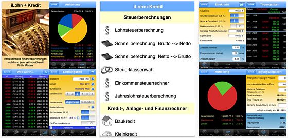 iLohn_Kredit_Screenshot iLohn+Kredit 2012 Finanzrechner für iPhone - Screenshot