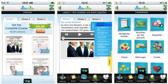 Hellko-Hello Portugiesisch Screenshot der iPhone-App