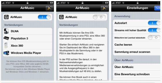 AirMusic_Screenshots AirMusic für iPhone, iPod Touch und iPad