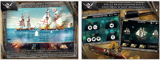 Das Spiel Assassin's Creed Pirates bietet viele Videos und eine gute Grafik - zusammen mit einfacher Bedienung und guter Story.