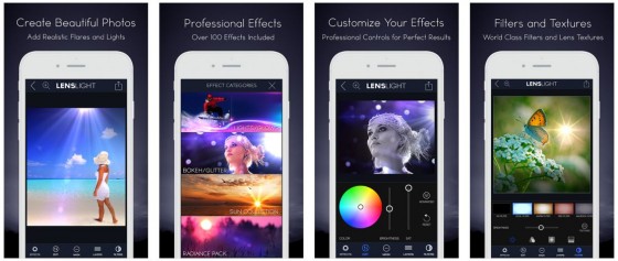 Mit Lenslight kannst Du Deine Bilder mit Lichteffekten ordentlich aufpeppen. Das geht ganz einfach und die App bringt viele frei verschiebbare Effekte mit.